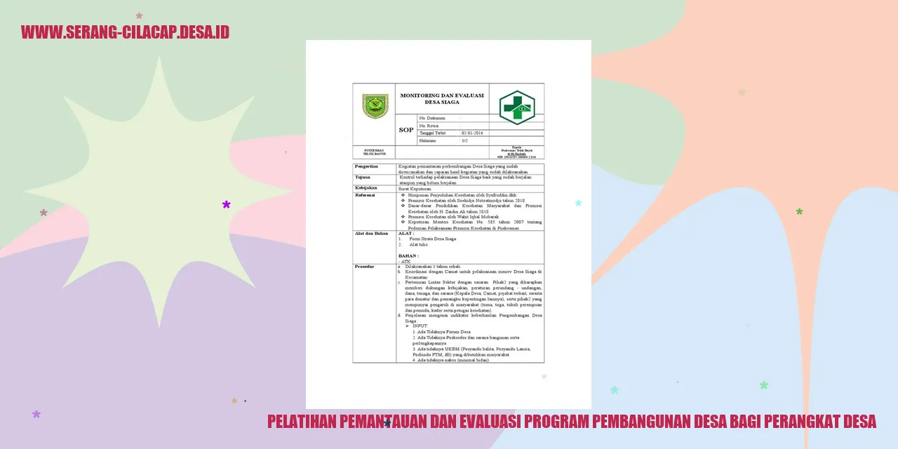 Pelatihan Pemantauan dan Evaluasi Program Pembangunan Desa bagi Perangkat Desa